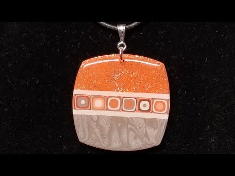 polymer clay pendant 34