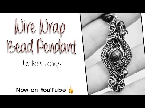 Wire Wrap Bead Pendant tutorial.