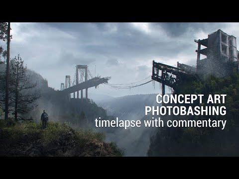 Concept art photobashing (with COMMENTARY)