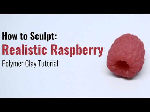 Polymer Clay Realistic Raspberry Tutorial by Clayziness