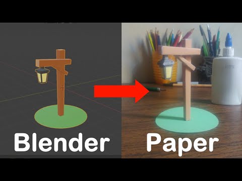 Turning a 3D model into a paper model using Blender