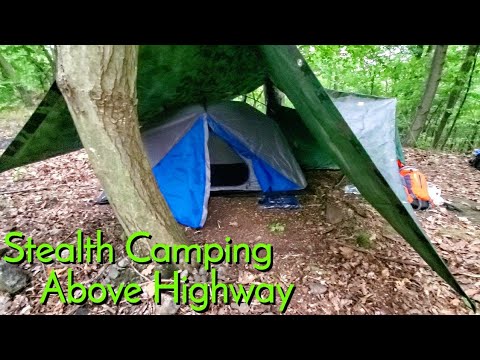 Stealth Camping Above Highway