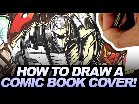 HOW TO DRAW A PROFESSIONAL COMIC COVER! DRAWING ROM/MICRONAUTS #3