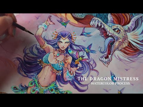 Fantasy Watercolor Art Print Process