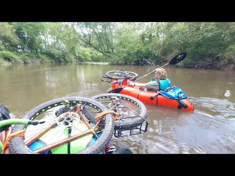 Bikerafting French Broad River at Brevard