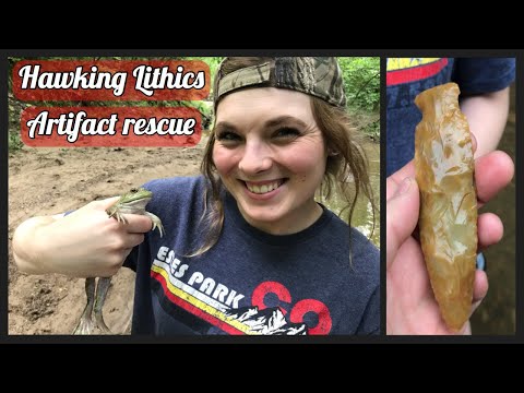 Hawking Lithics #74 Arrowhead hunting artifact rescue