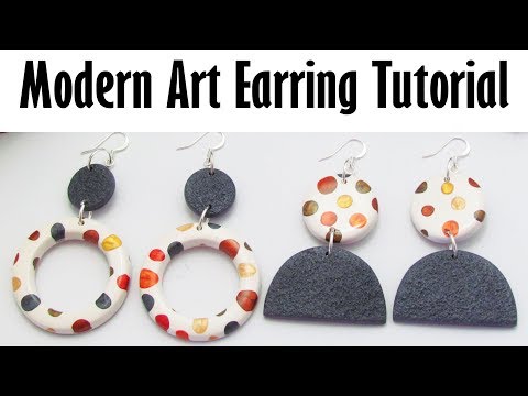 Polymer Clay Project Tutorial: Modern Art Earring Tutorial