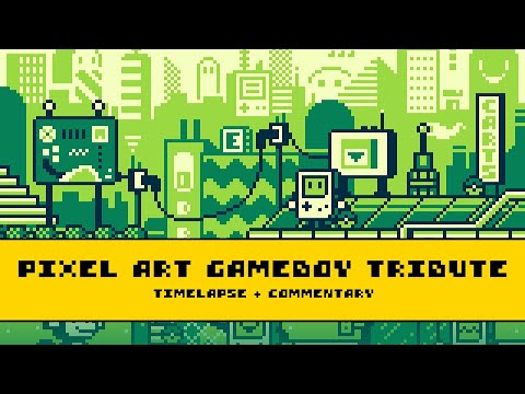 Designing a Pixel Art Gameboy Tribute (Timelapse + Commentary)