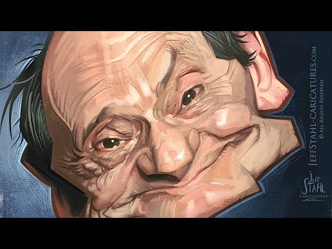 Digital caricature sketch time lapse