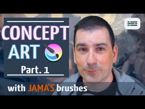 Krita for concept art part 1. Jama Jurabaev brushes.