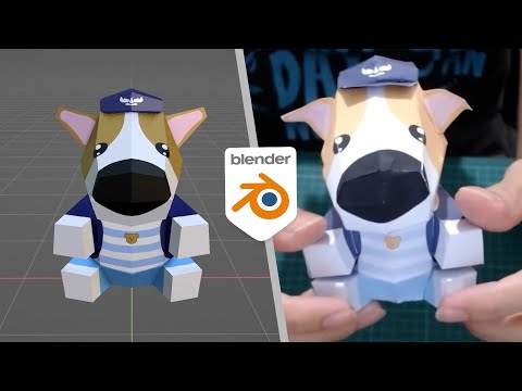 Blender Paper Model Timelapse