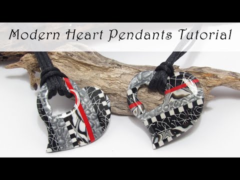 Polymer Clay Project: Modern Heart Pendants Tutorial