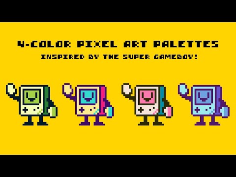 Creating 4-Color Pixel Art Palettes, inspired by the SUPER GAMEBOY!