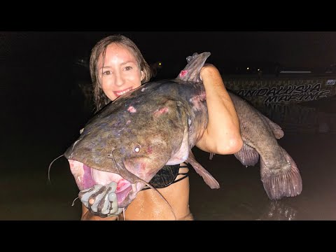 Grabbing Fish AT NIGHT!