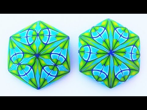 2 in 1 Heaxagon Cane, a Polymer Clay Pendant Tutorial