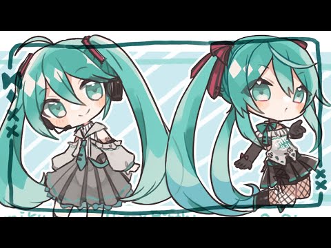 お誕生日と聞いて！／衣装アレンジして初音ミクさん描いてみたやーつ！