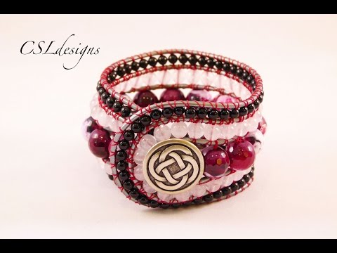 5 row wrap around bracelet (Button!)