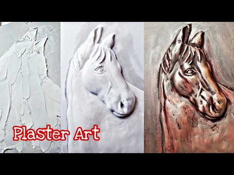 Horse Head 🐴 . Bas-relief with PLASTER