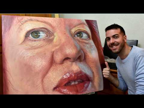 ARTonio Carrasco - Retrato hiperrealista pintado al óleo.