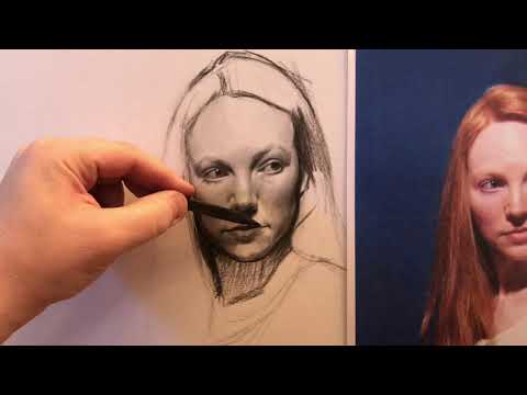 Drawing A Portrait From A Photo Using Conceptualized Forms Combined With Comparative Measuring