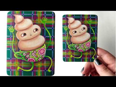 Runaway Mocha miniature painting time lapse - Pop Surreal art process