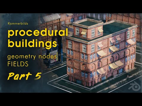 Blender: procedural buildings with geometry nodes fields | pt. 5