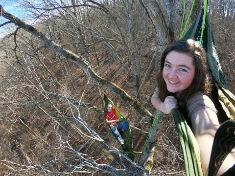 I Took My Sister Tree Hammocking!