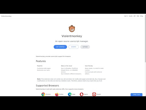 ViolentMonkey an open source alternative to TamperMonkey