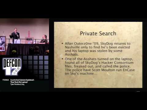 DEFCON 17: Search And Seizure Explained - They Took My Laptop!