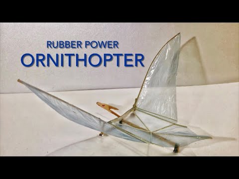 FLYING BIRD ORNITHOPTER MECHANISM RUBBER POWER