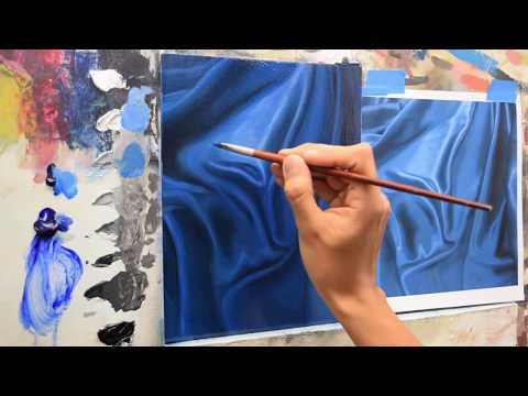 Painting folds in fabric - drapery