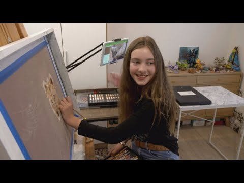 Twelve-year-old girl producing art so realistic people question if she really did it