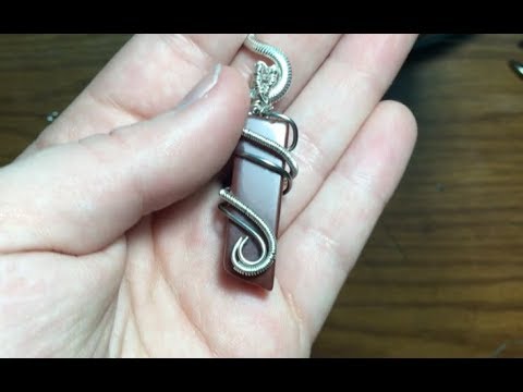 Tutorial - Wire Wrapped Crystal Necklace (Brown Aventurine) DIY