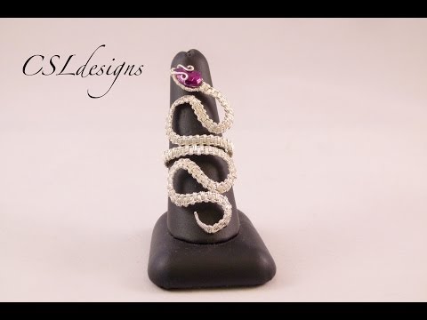 Wirework snake ring