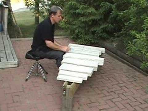 park bench lithophone