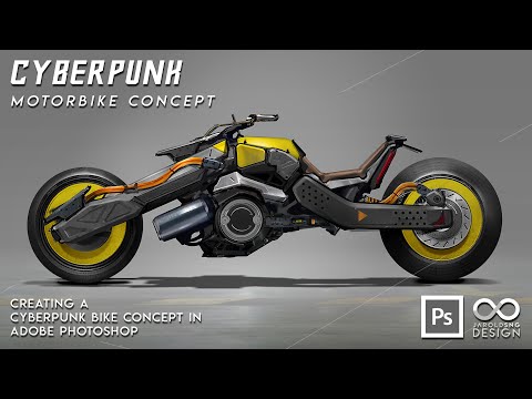 EP 33 CONCEPT ART PHOTOBASHING Cyberpunk Bike