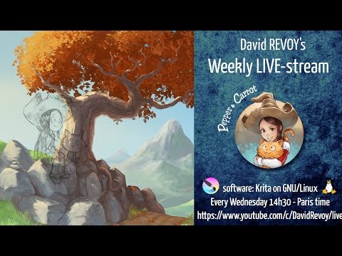 David Revoy Live Stream: Painting a landscape