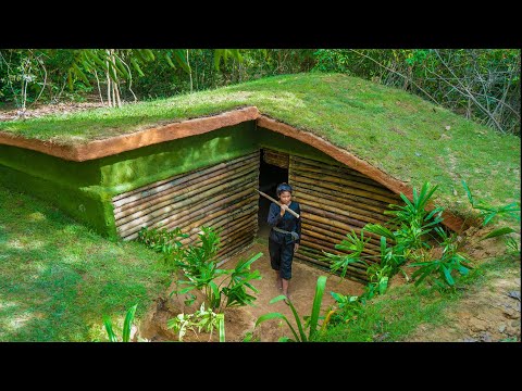 Build The Most Beautiful Underground House Villa by Ancient Skills