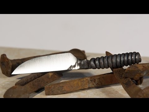 Making a Railroad Spike Knife