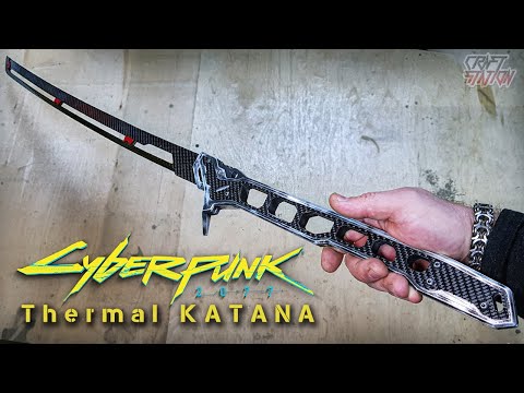 HOW TO MAKE REAL CARBON KATANA FROM CYBERPUNK 2077 THERMAL KATANA DIY